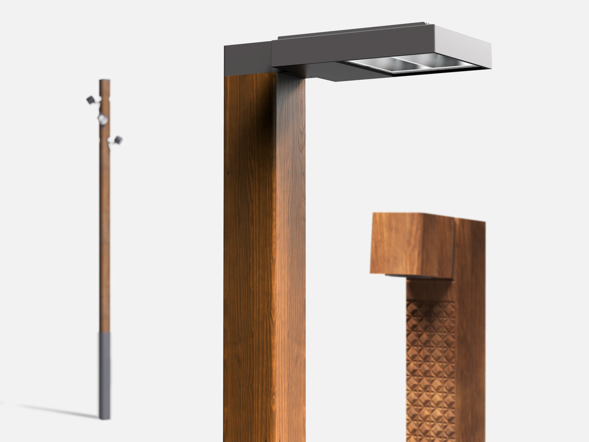Lighting profiles and bollards designed for outdoor lighting