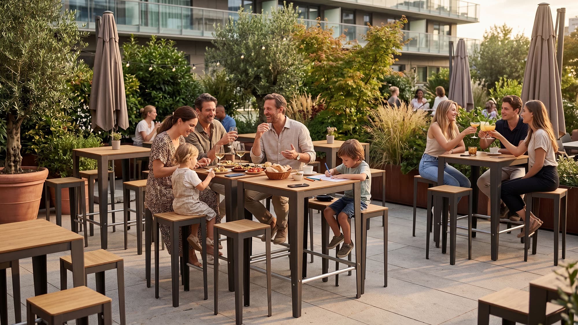 Outdoor Terrace Design with Solea Furniture by Aubrilam